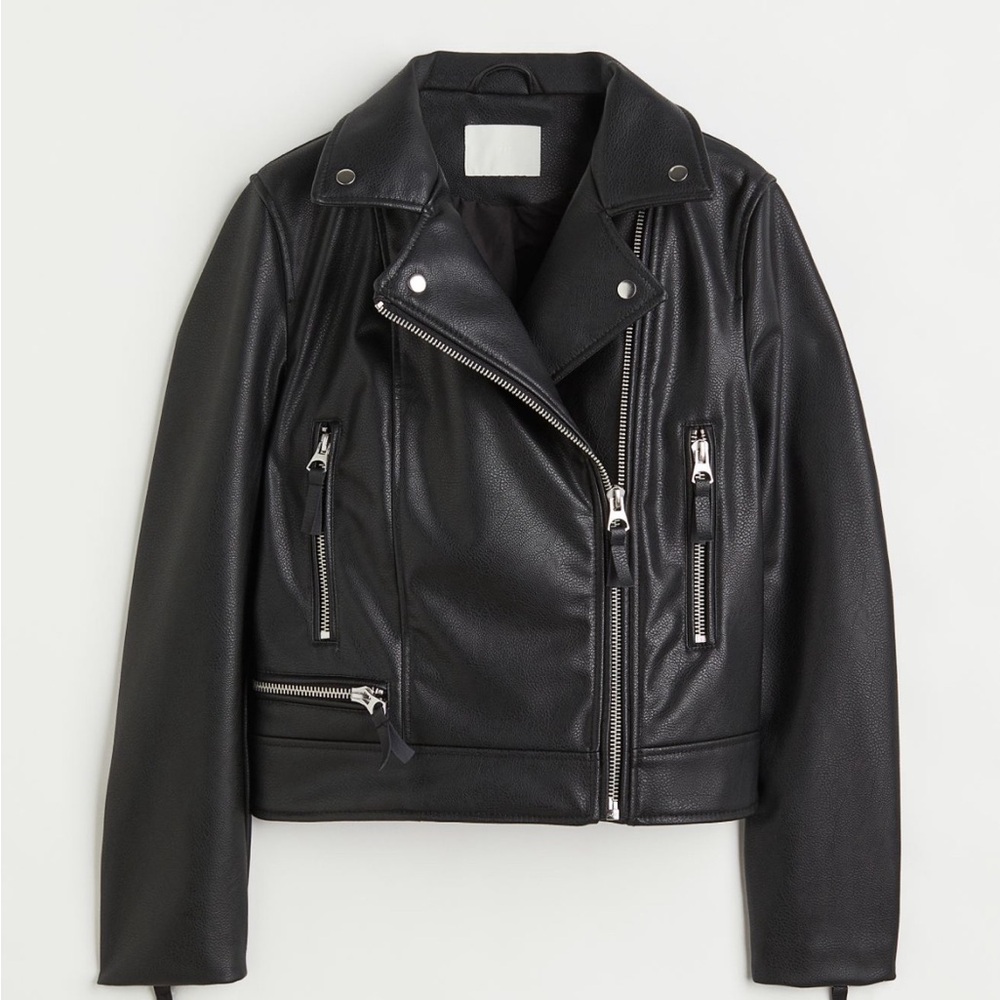 H & M faux leather biker jacket